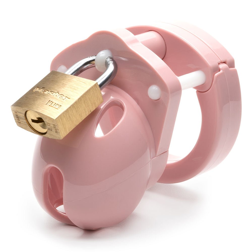 Mini-Me Black Chastity Cock Cage Kit - Pink 1.25 Inch Cock Cage Kit